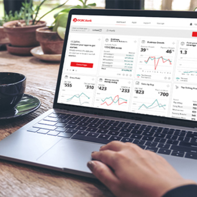 Using OCBC business dashboard to manage business