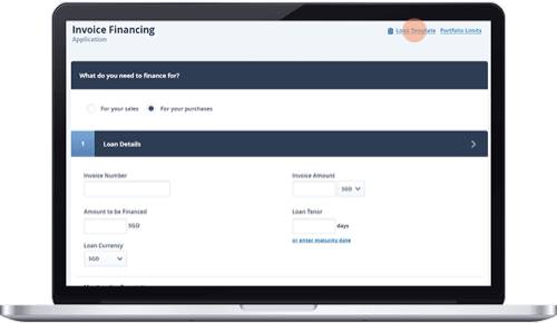 Trade Finance tab