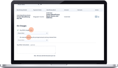 Invoice Financing (purchase) Application – On Charges