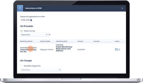 Invoice Financing (purchase) Application – Beneficiary Details