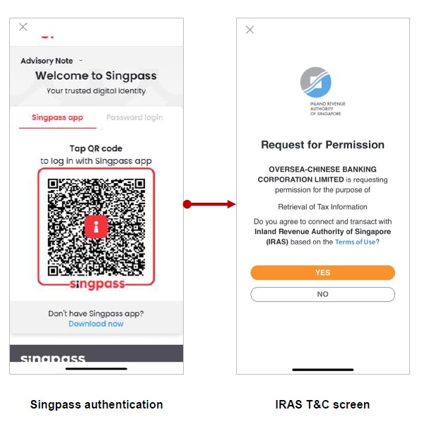 how to access and pay tax in OCBC mobile/internet banking step-6