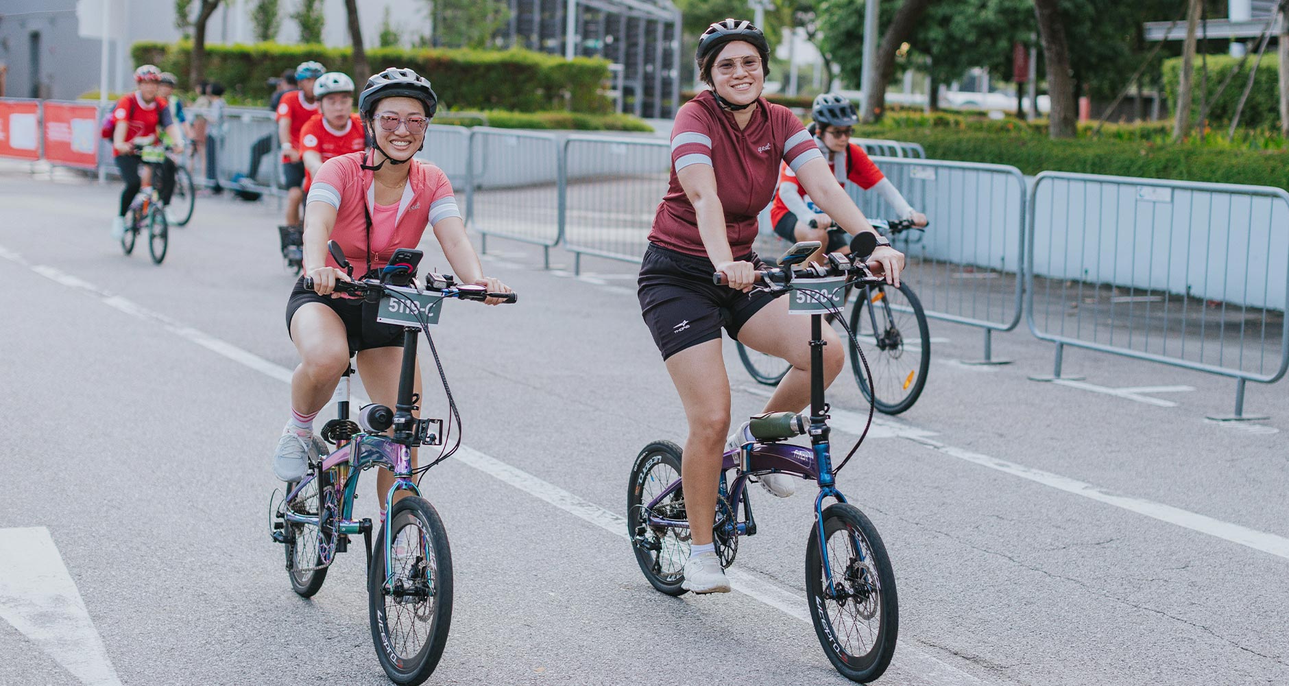 Ms Marissa Tang, 33, participated in her first OCBC Cycle in The Foldie Ride by Brompton (Photo credit: OCBC Cycle)