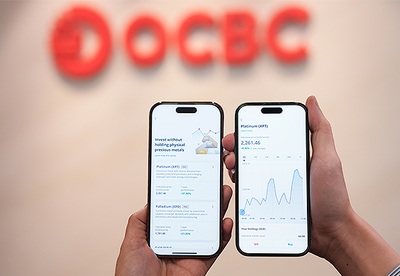OCBC expands precious metals offering with Platinum and Palladium on the OCBC app
