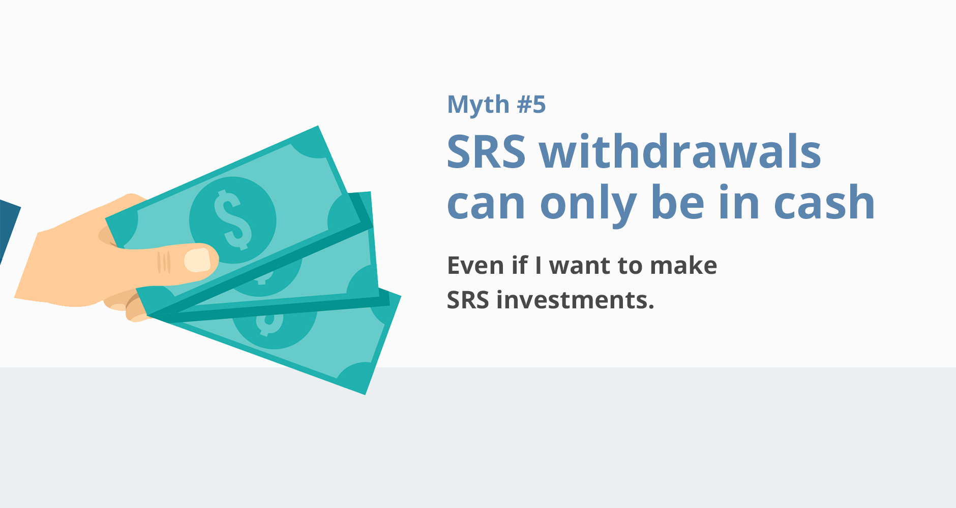 Myth #5: SRS Withdrawals Can Only Be In Cash