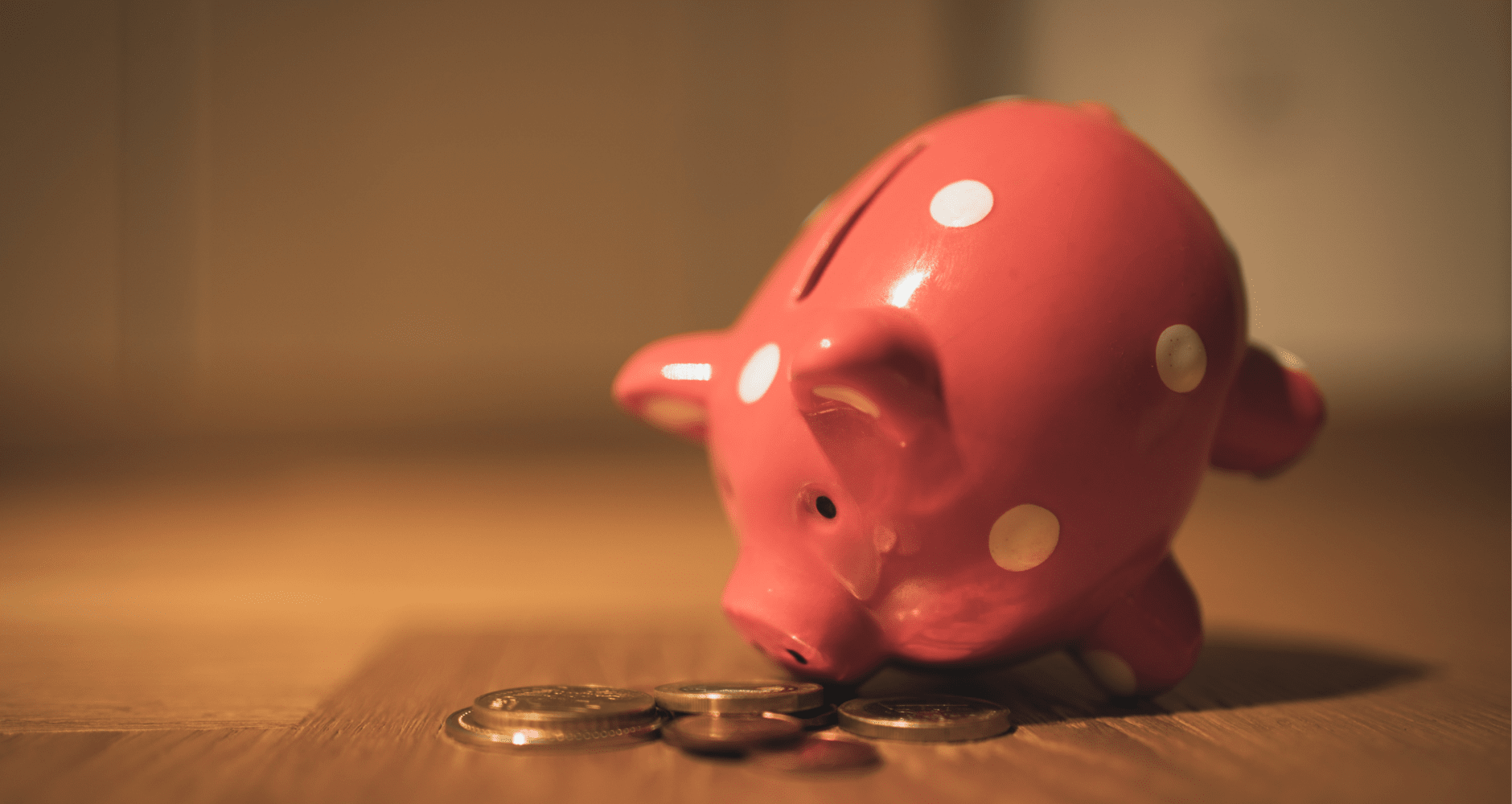 Saving your money with a piggy bank