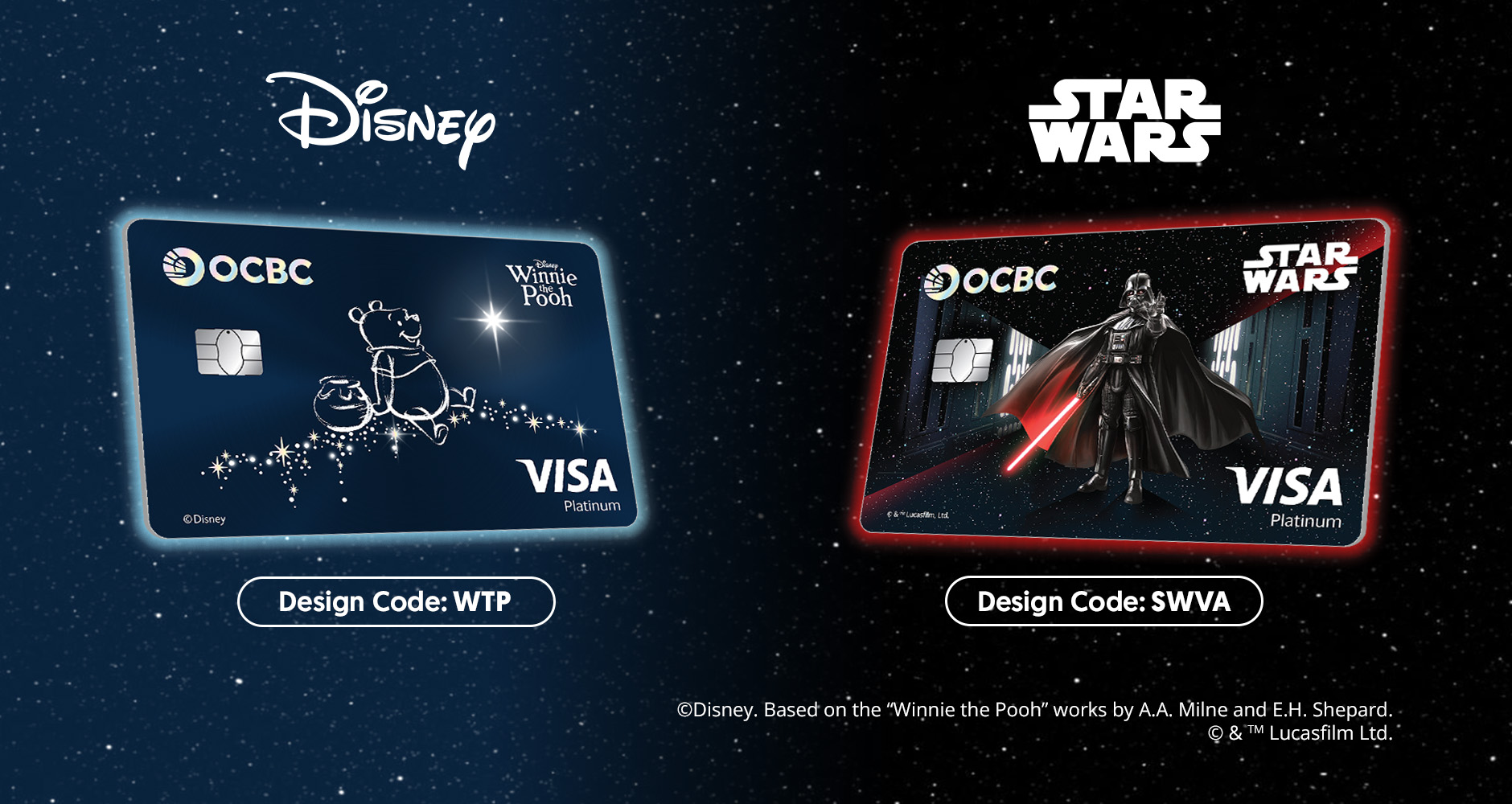 Limited-edition OCBC Debit Card designs