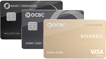 OCBC Premier, OCBC Premier Private Client, and Bank of Singapore VOYAGE Card