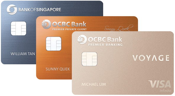 OCBC Premier, OCBC Premier Private Client, and Bank of Singapore VOYAGE Card
