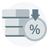 Low one-time processing fee