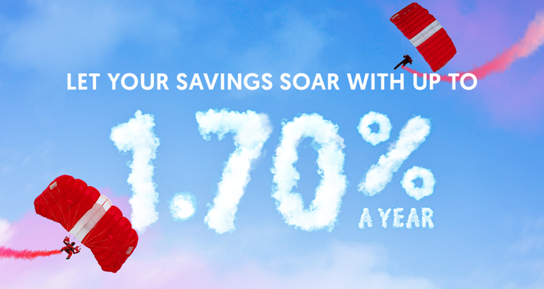 Earn an interest rate of up to 1.70% a year