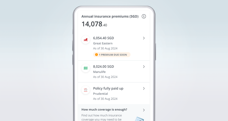 View your insurance policies across 7 insurers*