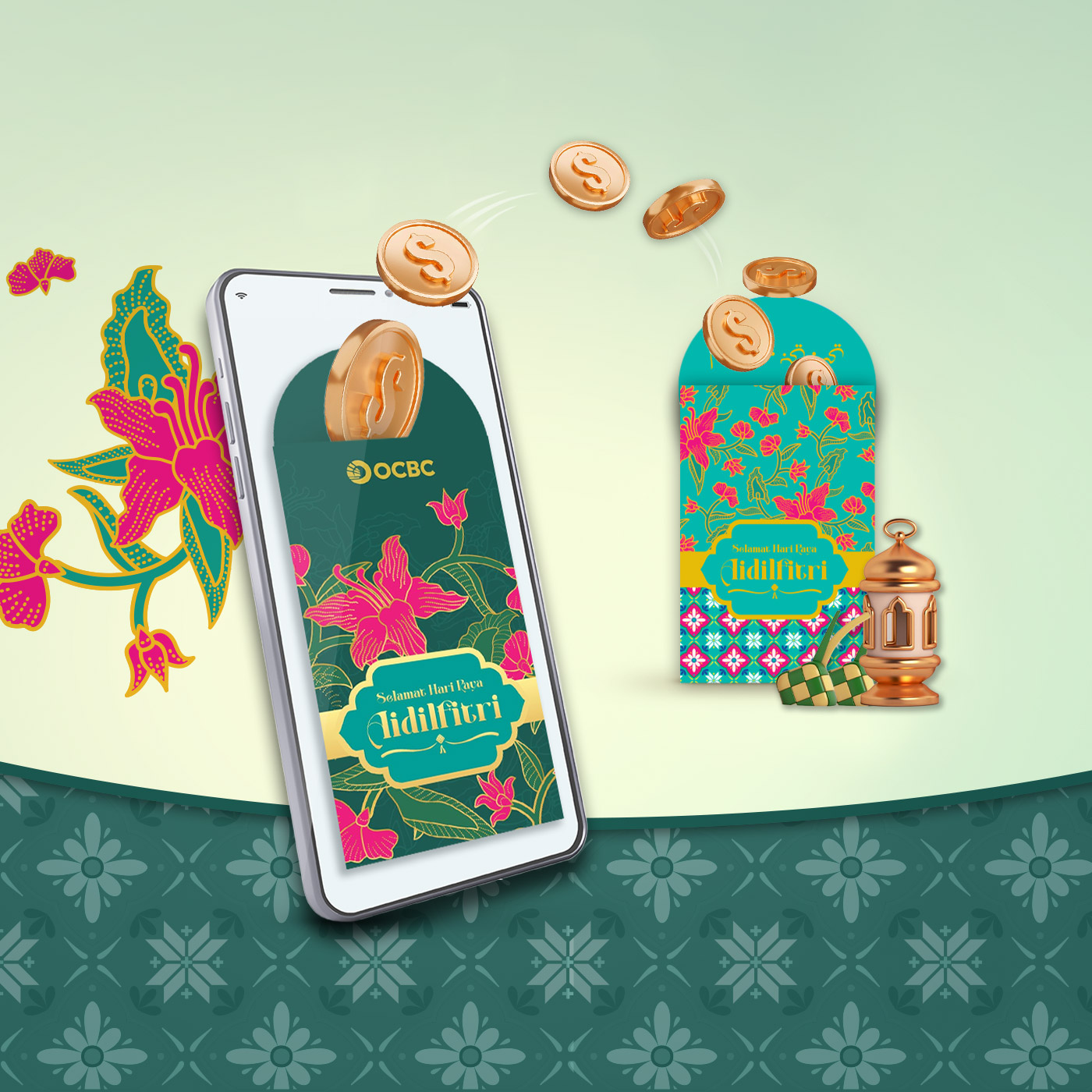 Go digital this Hari Raya Aidilfitri with the OCBC app!