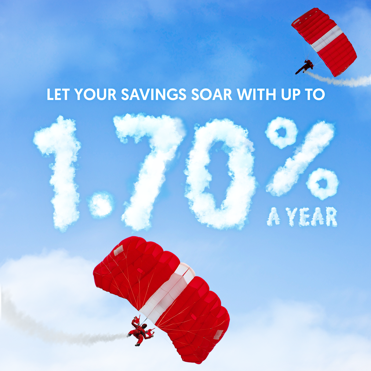 Earn up to 1.70% a year