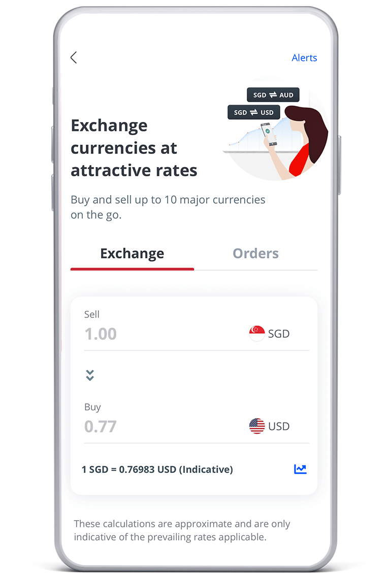 Select your desired currency and amount, and tap on “Let’s go” to complete your transaction.
