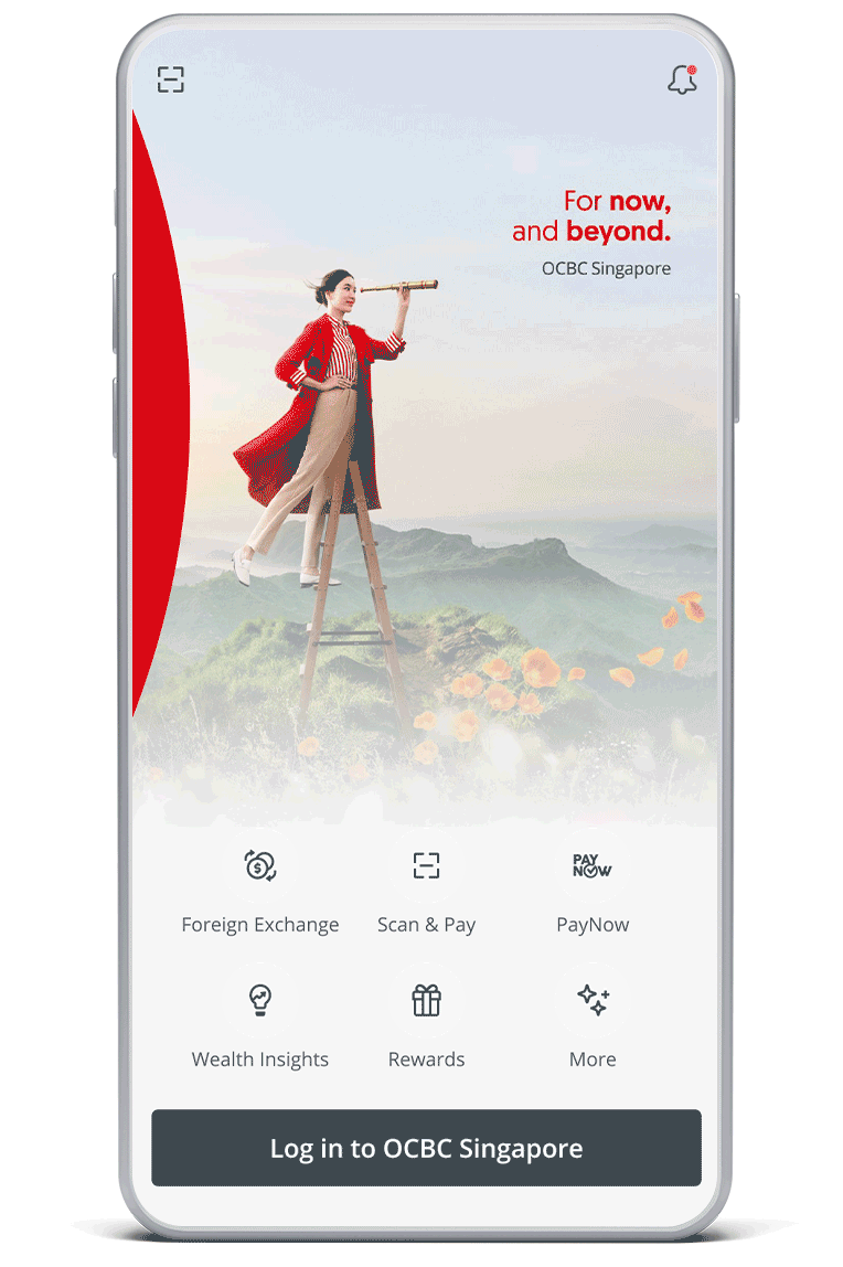 Log in to the OCBC app and tap on “More”
