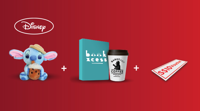 Get S$60 worth of vouchers (S$30 BookXcess and S$30 Baristart Coffee Singapore vouchers) and a Disney’s Stitch-themed charm* with every OCBC credit card sign-up.
