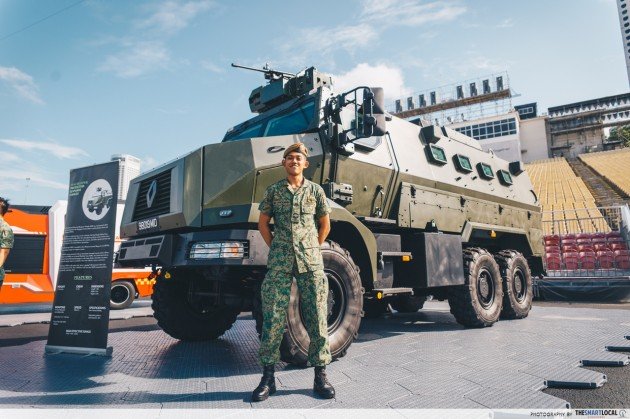 Soldier with Belrex Protected Combat Support Vehicle