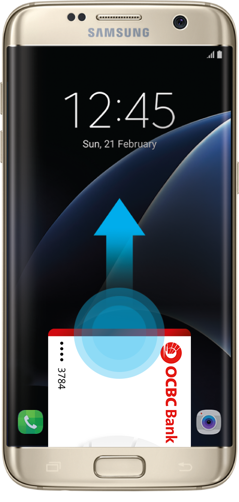 swipe up from the home button